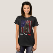 T-shirt Cane Corso Mom American Flag (Devant entier)