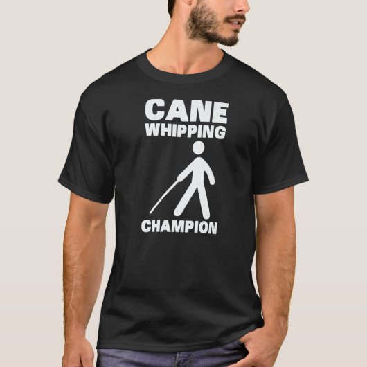 T-shirt Cane Whipping Braille Visually Impaired Blindless (Devant)