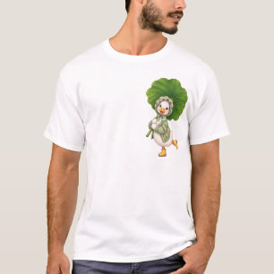 T-shirt Caneton Mignon avec Parapluie en Feuille – Printem