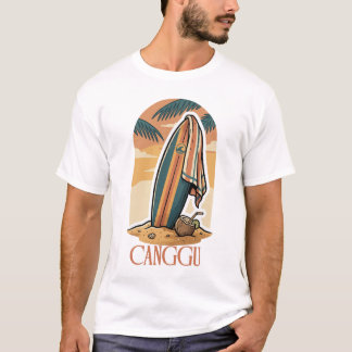 T-shirt Canggu Sunset Surf – Vintage Tropical Beach Vibes