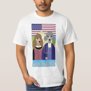 T-shirt Caniche américain gothique