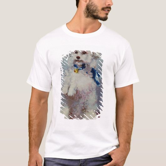 T-shirt Caniche avec le ruban bleu (Devant)