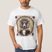 T-shirt caniche avec lunettes (Devant)