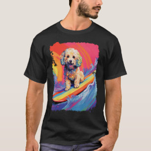 T-shirt Caniche Chien de Surf