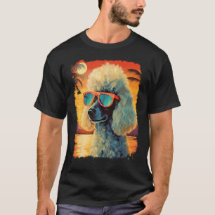 T-shirt Caniche chien hawaïen