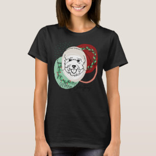 T-shirt Caniche de Noël