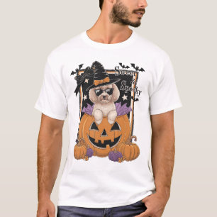 T-shirt Caniche et Citrouille Doux et Surnaturels
