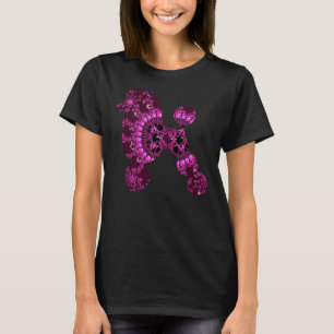 T-shirt Caniche fractale rose
