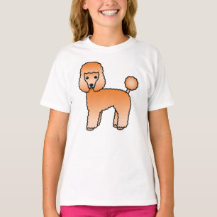 T-shirt Caniche jouet abricot Chien de dessin animé mignon