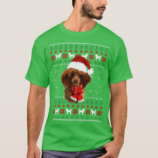 T-shirt Caniche Joyeux Noël Caniche Mignon Chien