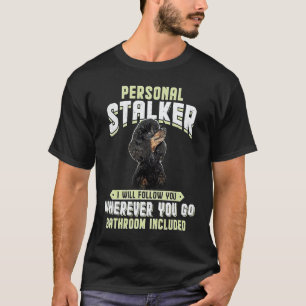 T-shirt Caniche Noir Harceleur Personnel Je Vous Suivrai O