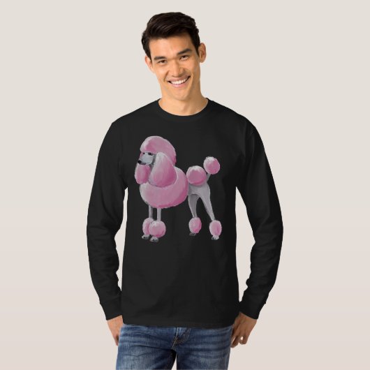 T-shirt Caniche rose (Devant entier)