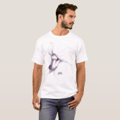 T-shirt Caniche standard blanc (Devant entier)