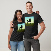 T-shirt Caniche standard de champ herbeux (Unisexe)