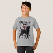 T-shirt Caniche standard géométrique (Devant entier)