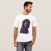 T-shirt Caniche standard noir (Devant entier)