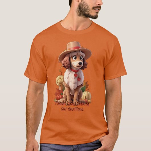 T-shirt Caniche Thanksgiving (Devant)