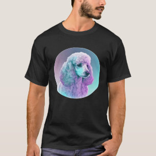 T-shirt Caniche Vaporwave Rétro-onde Esthétique 1