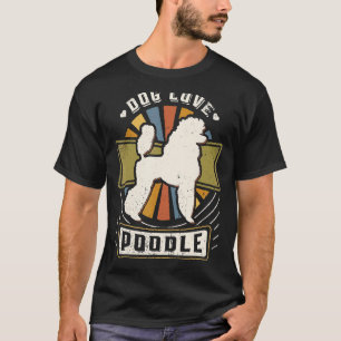 T-shirt Caniche Vintage Classique Rétro Chien