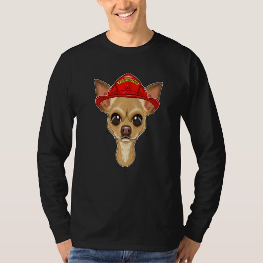 T-shirt Canine Handler I pompier Chien I Pompier Chihuah (Devant)