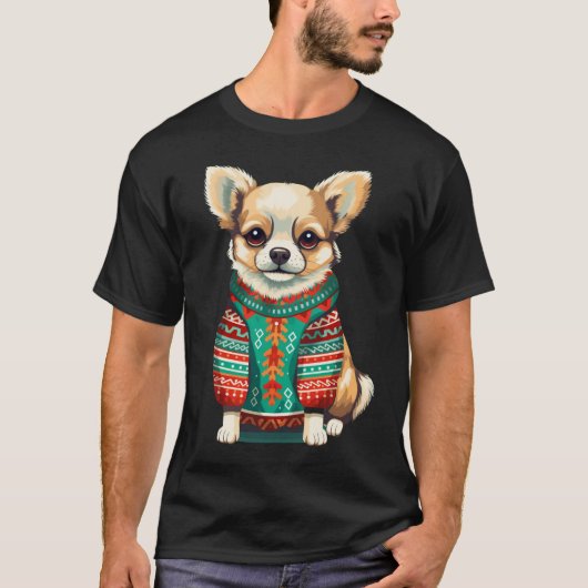 T-shirt Canine Noël Fashion Fun (Devant)