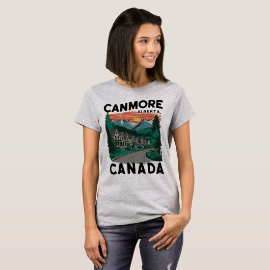 T-shirt Canmore Alberta, Canada. (Devant entier)