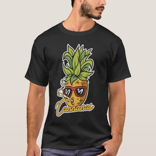 T-shirt Cannanas Couple Weed (Devant)