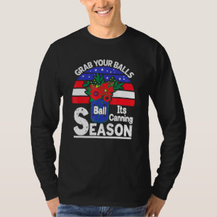 T-shirt Canne 4 juillet Drapeau Amérique Balls Flower Jar