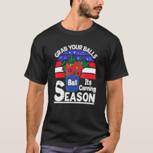 T-shirt Canne 4 juillet Drapeau Amérique Balls Flower Jar