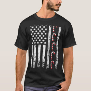 T-shirt Canne à drapeau Vintage de Noël américaine Candy X
