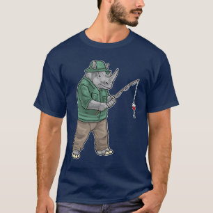 T-shirt Canne à pêche Pêche à la ligne Rhino