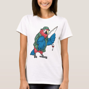T-shirt Canne à pêche pêche à l'anglaise Perroquet