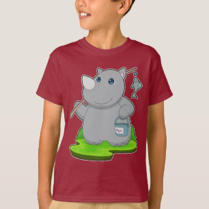 T-shirt Canne à pêche Pêcheur au nez de rhinocéros Pêche