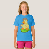 T-shirt Canne à pêche Pêcheur de canard (Devant entier)