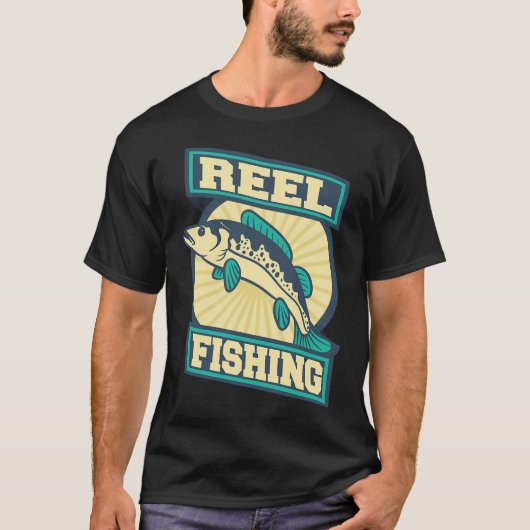 T-shirt Canne à pêche pour poisson (Devant)