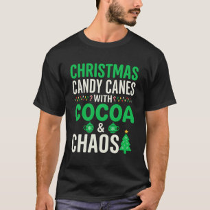 T-shirt Canne de Noël en bonbons au cacao Chaos Vacances