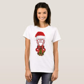 T-shirt Canne de Noël rayée rouge (Devant entier)