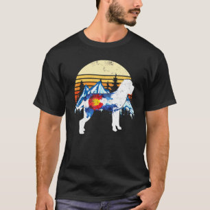 T-shirt Canne vintage Corso Dog Colorado Drapeau Sunset Re
