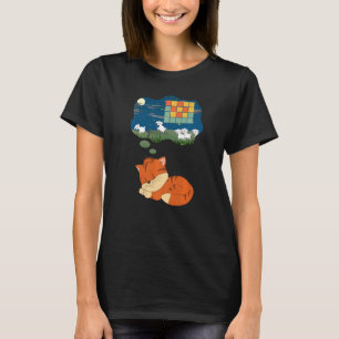 T-shirt Cannelle Orange Chat Compter Moutons Rêver Rétro