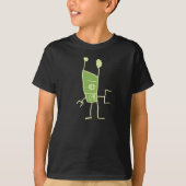T-shirt Cannelure Robot-Verte (Devant)