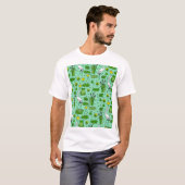 T-shirt Cannes, hérons, lis : essaim vintage. (Devant entier)