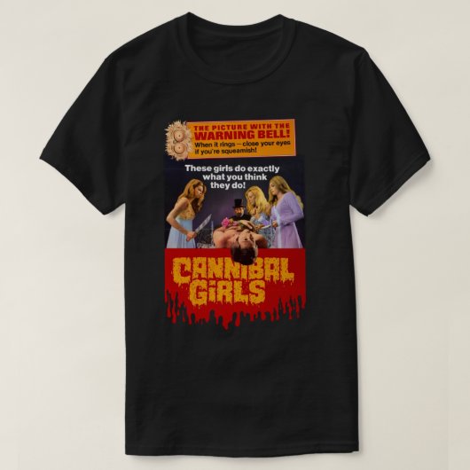 T-shirt Cannibal Girls (1973) Ivan Reitman Classic T-Shir (Design devant)