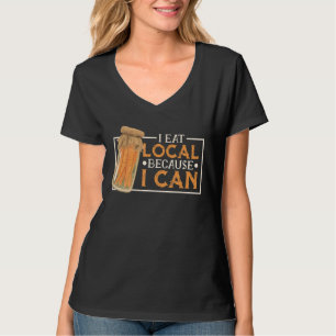 T-shirt Canning Jar Picks Je Mange Local Parce Que Je Peux
