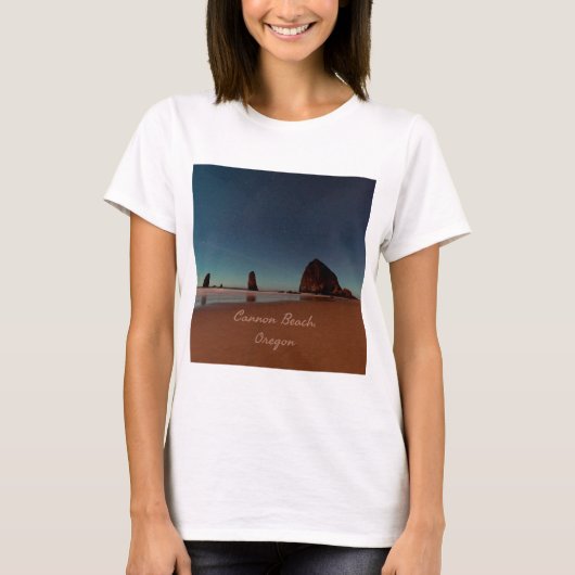 T-shirt Cannon Beach Oregon Haystack Rock (Devant)