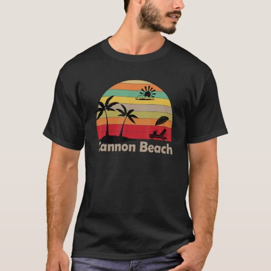 T-shirt Cannon Beach Skyline Oregon Haystack Rock Souvenir (Devant)