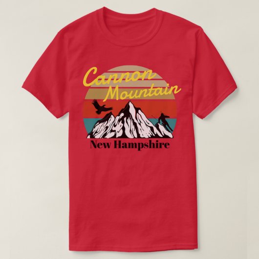 T-shirt Cannon Mountain ski New Hampshire (Design devant)