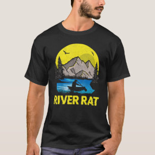 T-shirt Canoë Canoë Canoë Vintage Retro River Rat