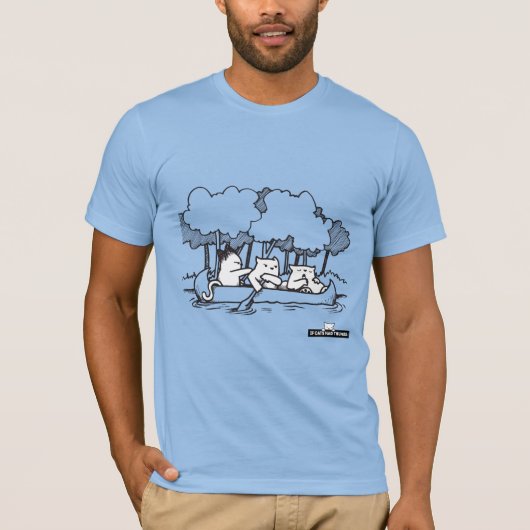 T-shirt Canoë Chat par Si Les Chats Avaient Des Pouces (Devant)