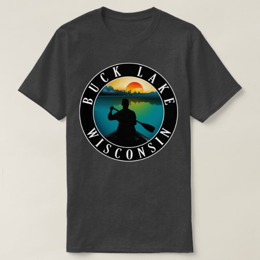 T-shirt Canoë de Buck Lake Wisconsin (Design devant)