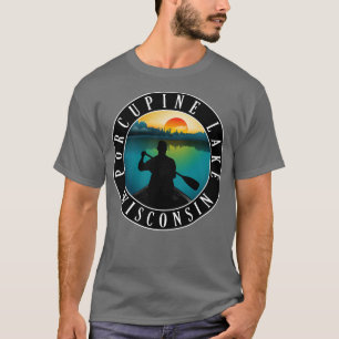 T-shirt Canoë de Porcupine Lake Wisconsin